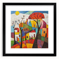 Colorful Abstract Architectural Wall Art – Geometric Cityscape Print