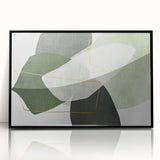 Modern Abstract Art in Green – Contemporary Earthen Harmony Canvas