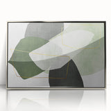 Modern Abstract Art in Green – Contemporary Earthen Harmony Canvas