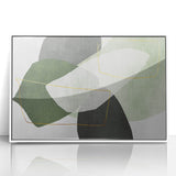 Modern Abstract Art in Green – Contemporary Earthen Harmony Canvas