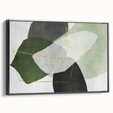 Modern Abstract Art in Green – Contemporary Earthen Harmony Canvas