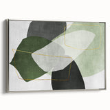 Modern Abstract Art in Green – Contemporary Earthen Harmony Canvas