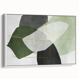 Modern Abstract Art in Green – Contemporary Earthen Harmony Canvas