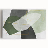 Modern Abstract Art in Green – Contemporary Earthen Harmony Canvas