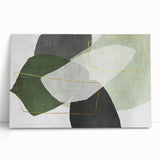 Modern Abstract Art in Green – Contemporary Earthen Harmony Canvas