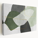 Modern Abstract Art in Green – Contemporary Earthen Harmony Canvas
