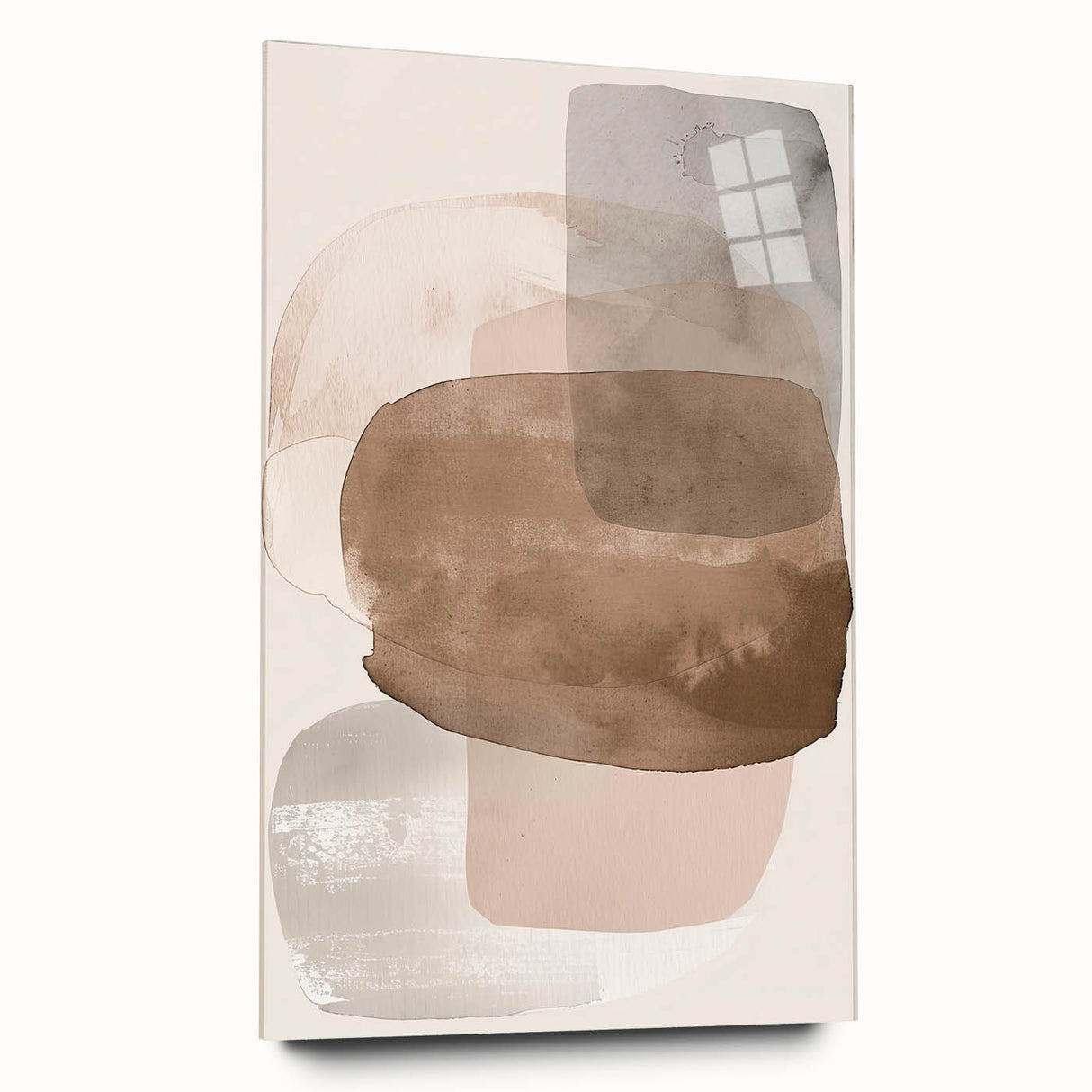 Minimalist Abstract Canvas Prints – Beige and Brown Geometric Wall Art