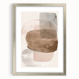 Minimalist Abstract Canvas Prints – Beige and Brown Geometric Wall Art