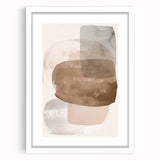 Minimalist Abstract Canvas Prints – Beige and Brown Geometric Wall Art