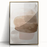 Minimalist Abstract Canvas Prints – Beige and Brown Geometric Wall Art