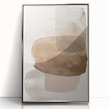 Minimalist Abstract Canvas Prints – Beige and Brown Geometric Wall Art