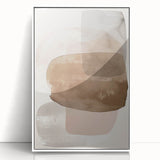 Minimalist Abstract Canvas Prints – Beige and Brown Geometric Wall Art