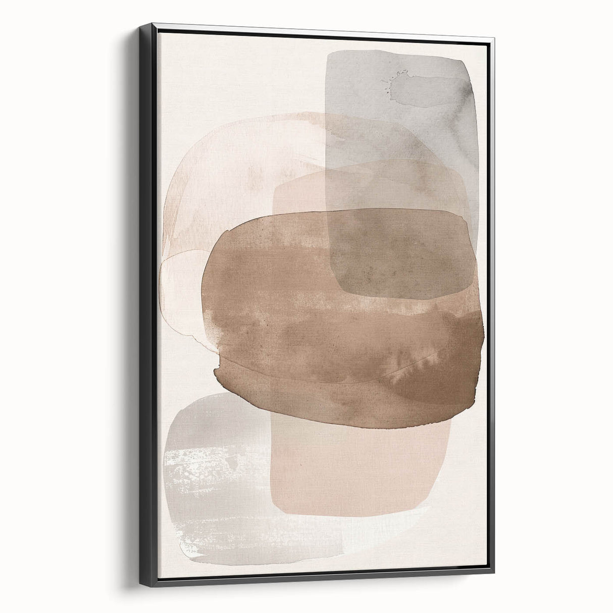 Minimalist Abstract Canvas Prints – Beige and Brown Geometric Wall Art