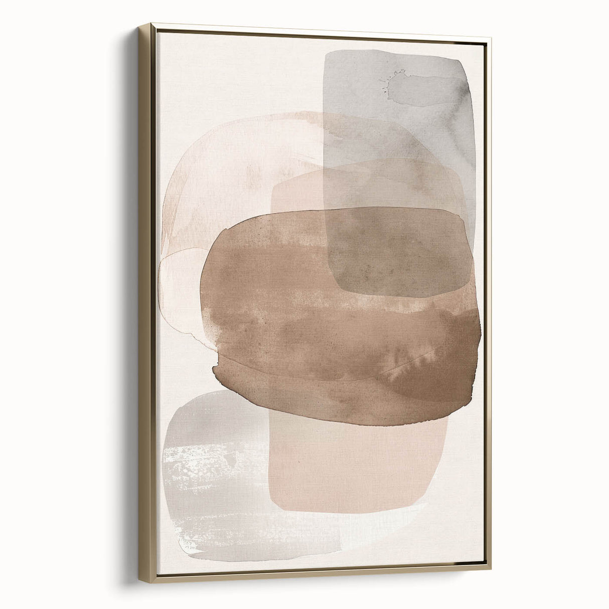 Minimalist Abstract Canvas Prints – Beige and Brown Geometric Wall Art