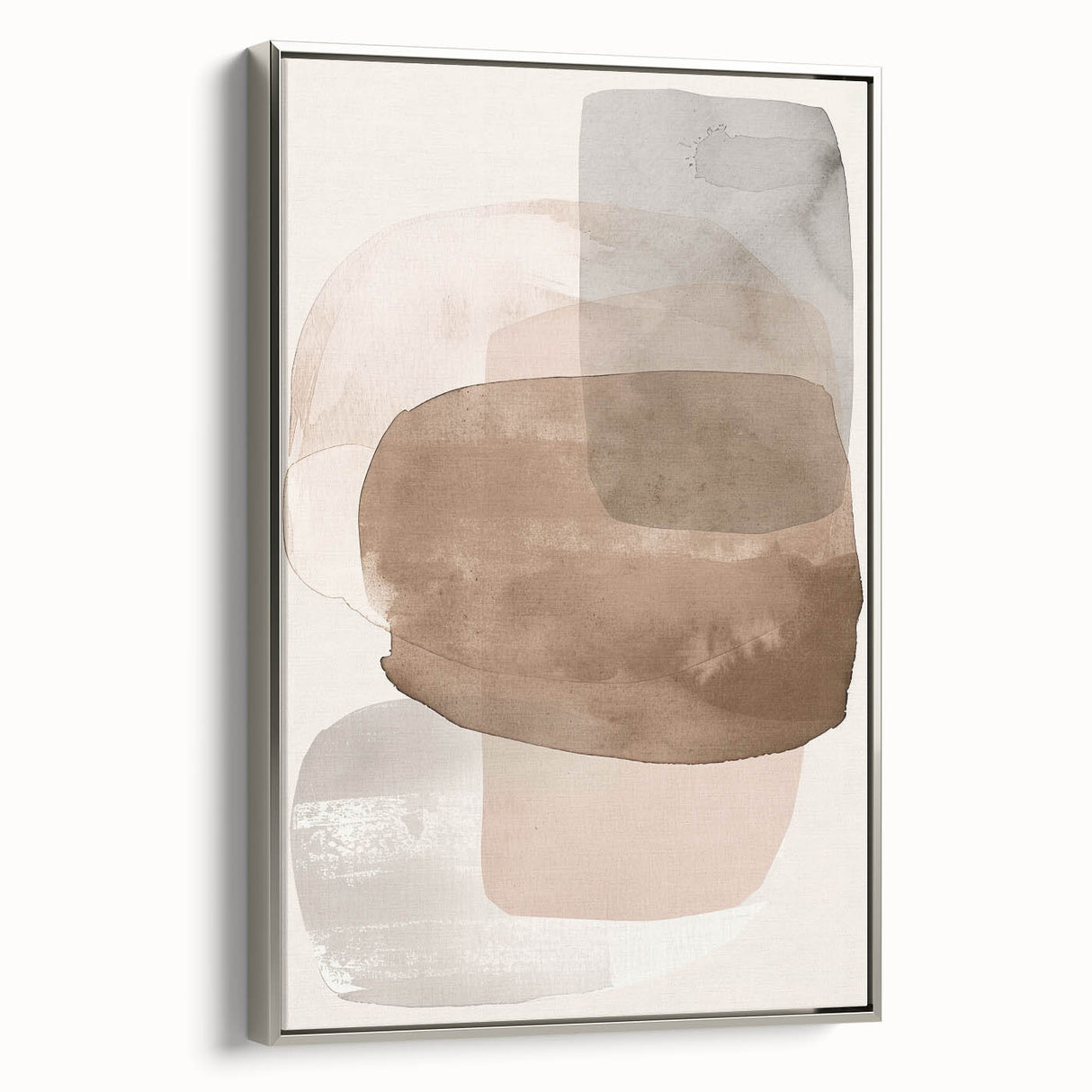 Minimalist Abstract Canvas Prints – Beige and Brown Geometric Wall Art