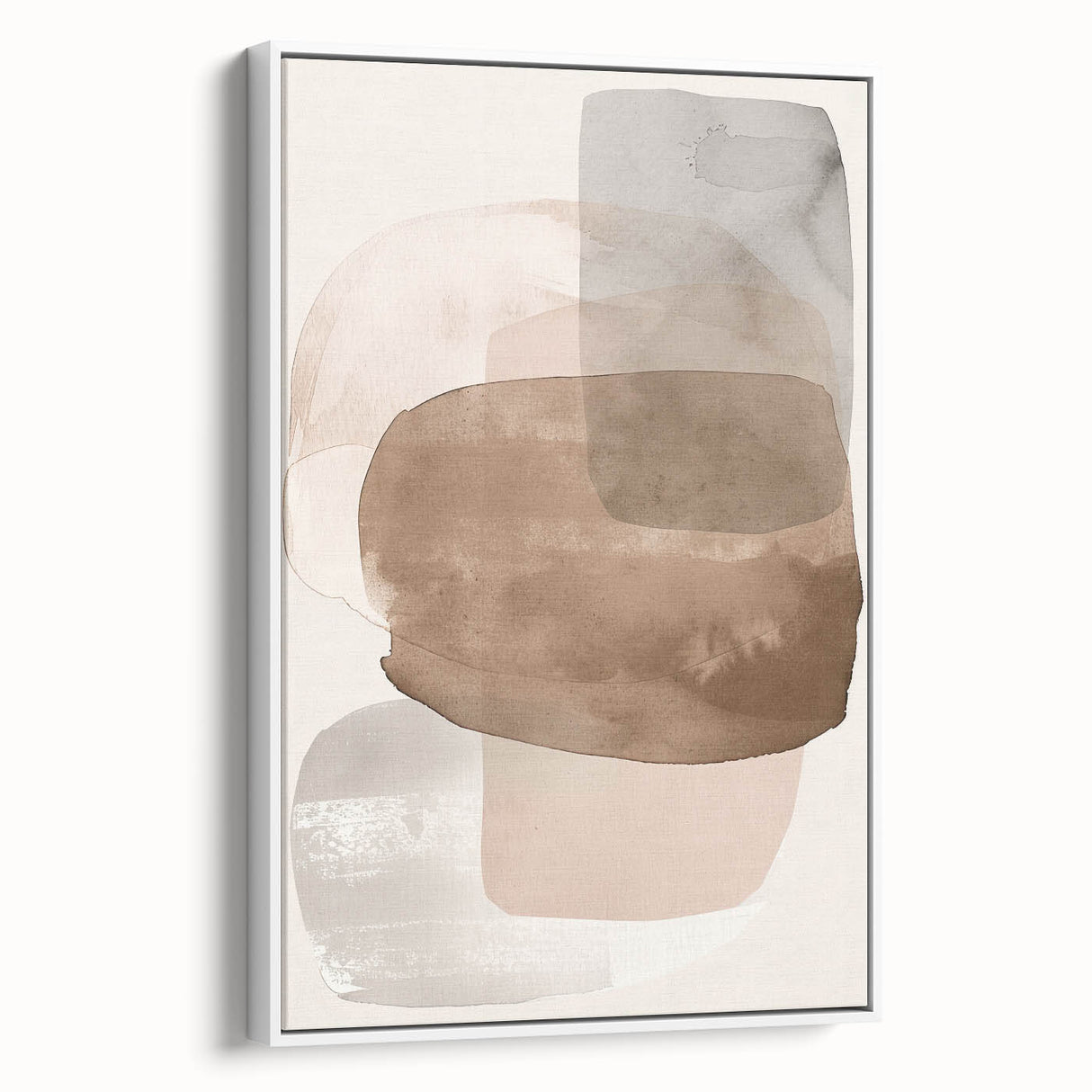 Minimalist Abstract Canvas Prints – Beige and Brown Geometric Wall Art