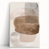 Minimalist Abstract Canvas Prints – Beige and Brown Geometric Wall Art