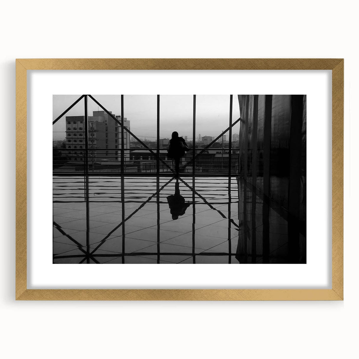Metropolitan photography art – Reflective modern city silhouette