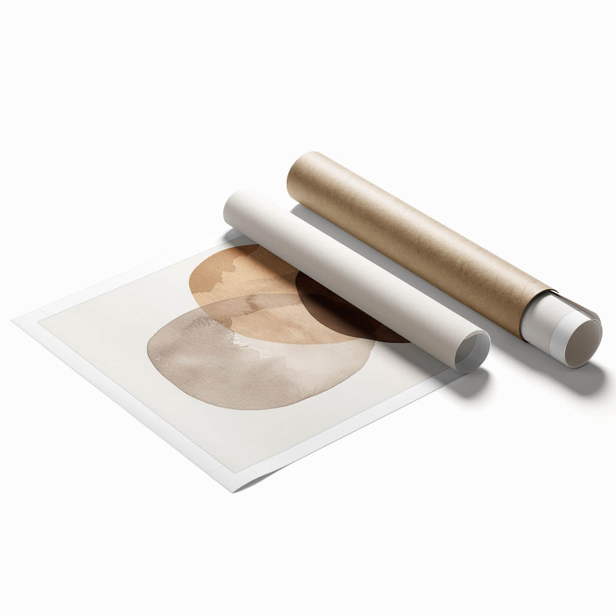 Contemporary Minimalist Wall Art – Beige and Brown Geometric Prints