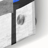 Contemporary Abstract Art – Bold Geometric Canvas in Blue & Yellow