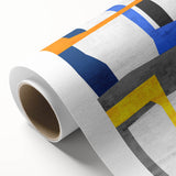 Contemporary Abstract Art – Bold Geometric Canvas in Blue & Yellow