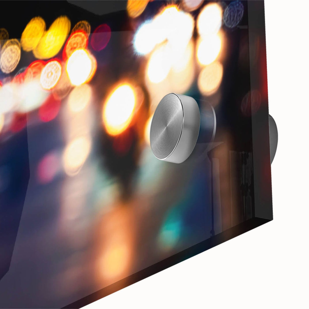 Urban architectural wall art – Abstract night city lights print