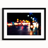 Urban architectural wall art – Abstract night city lights print