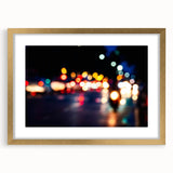 Urban architectural wall art – Abstract night city lights print