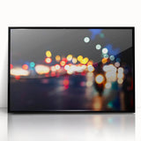 Urban architectural wall art – Abstract night city lights print