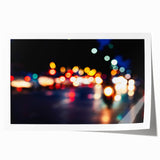 Urban architectural wall art – Abstract night city lights print