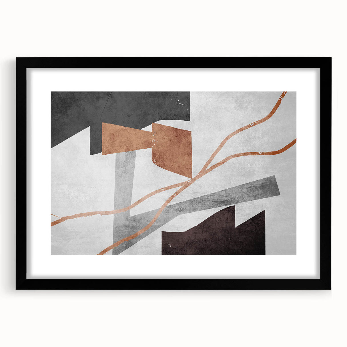 Neutral Abstract Prints in Brown – Earthen Harmony Modern Artwork