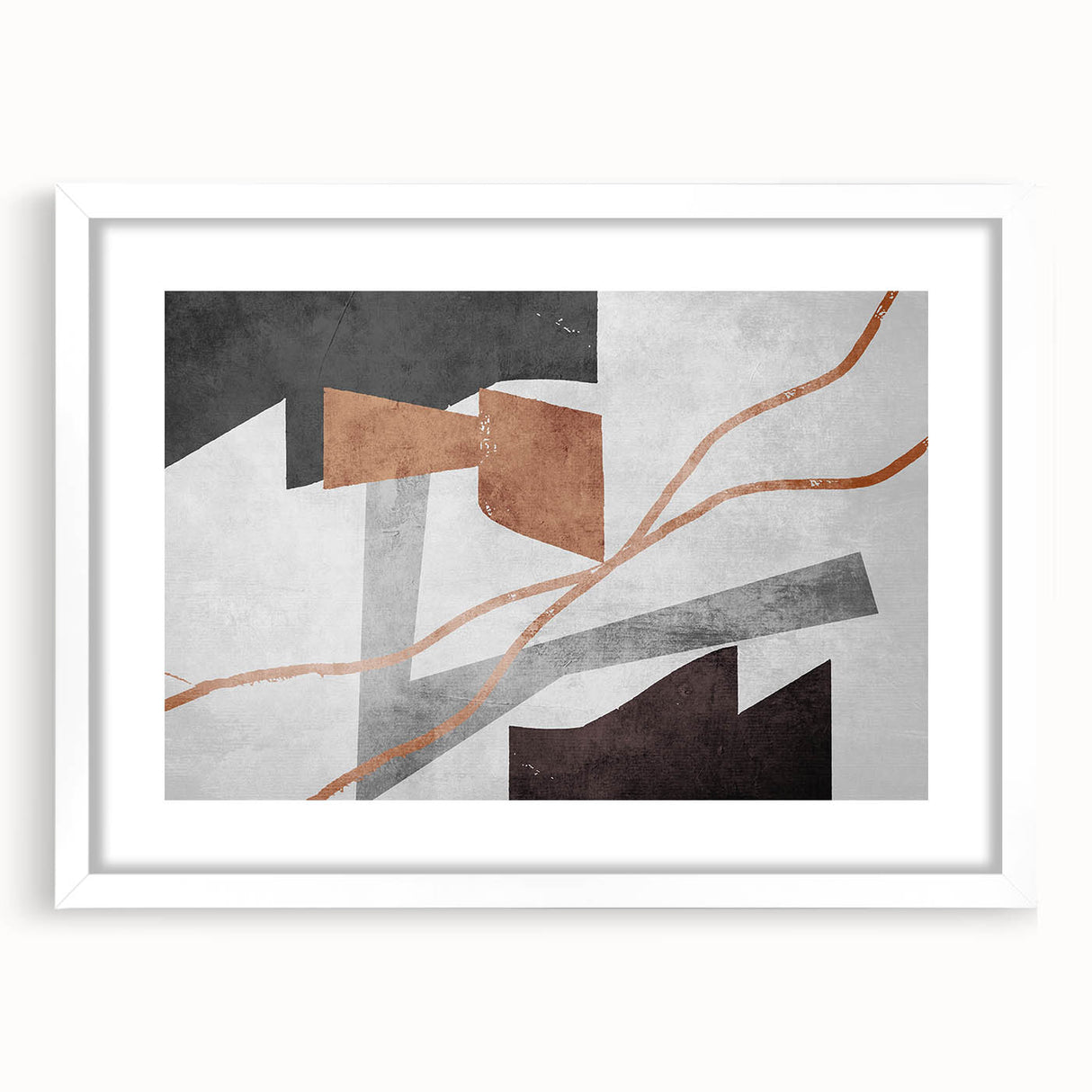 Neutral Abstract Prints in Brown – Earthen Harmony Modern Artwork