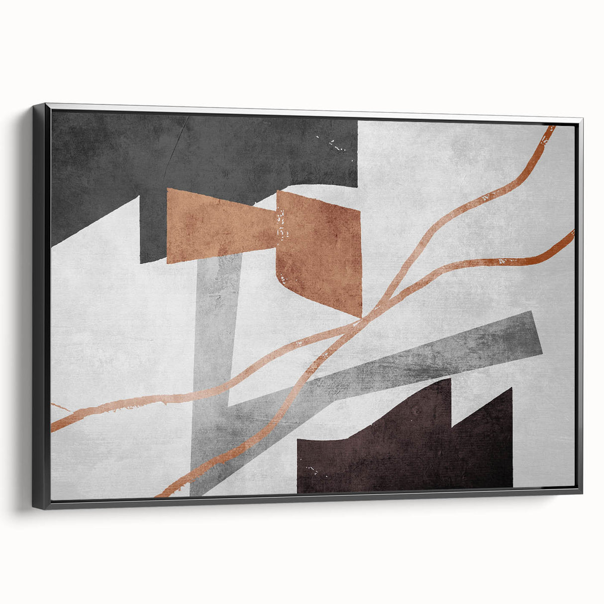 Neutral Abstract Prints in Brown – Earthen Harmony Modern Artwork
