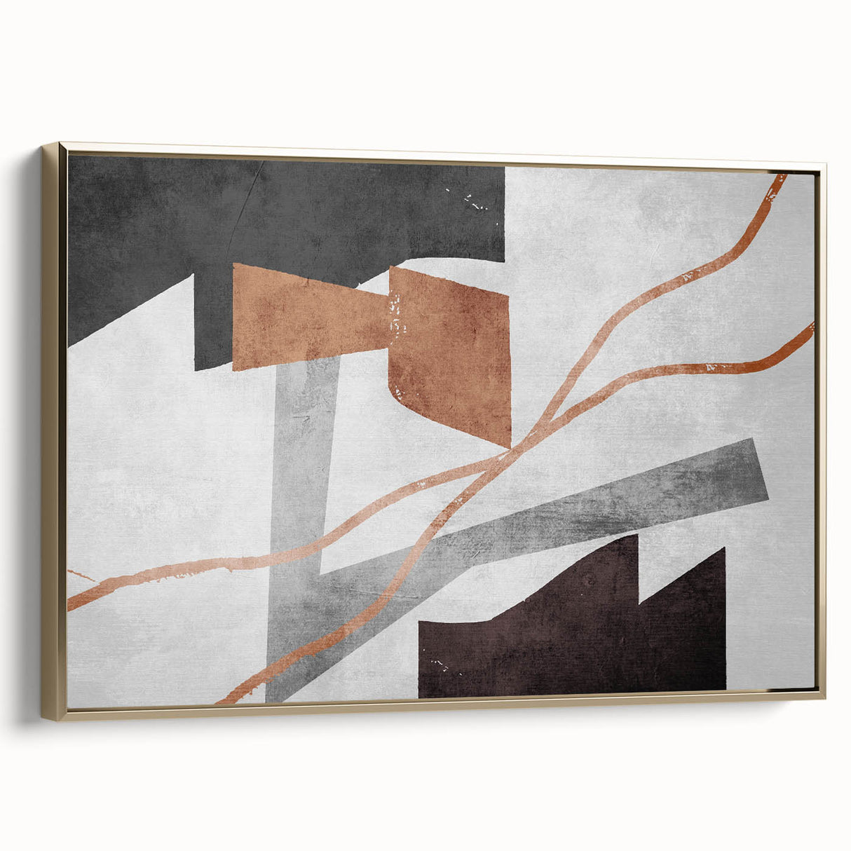 Neutral Abstract Prints in Brown – Earthen Harmony Modern Artwork