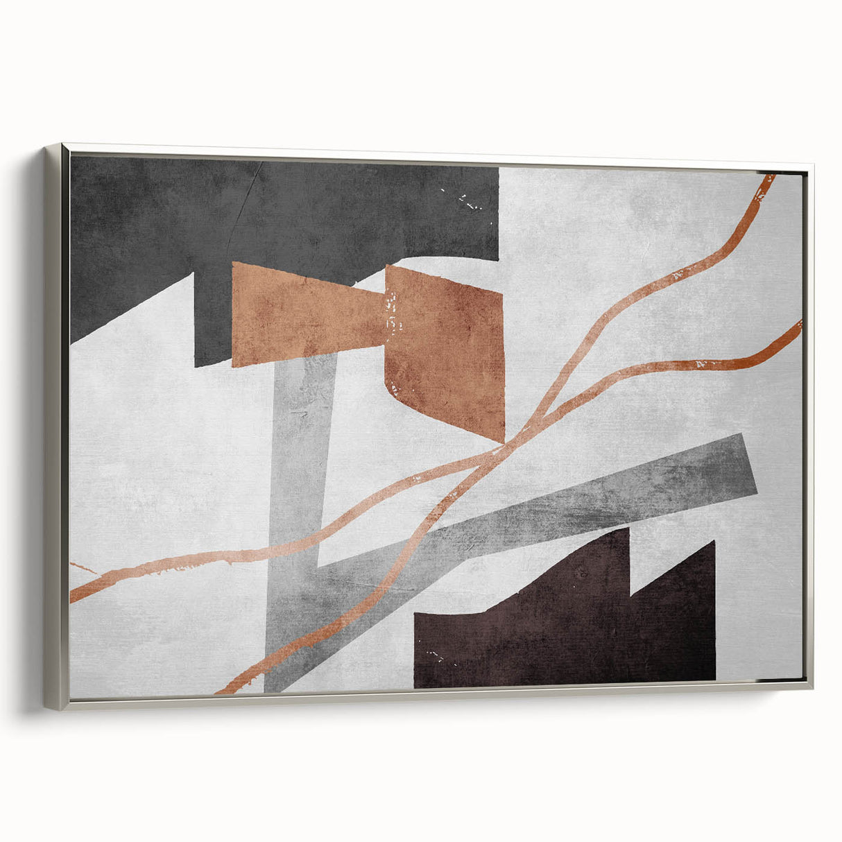 Neutral Abstract Prints in Brown – Earthen Harmony Modern Artwork