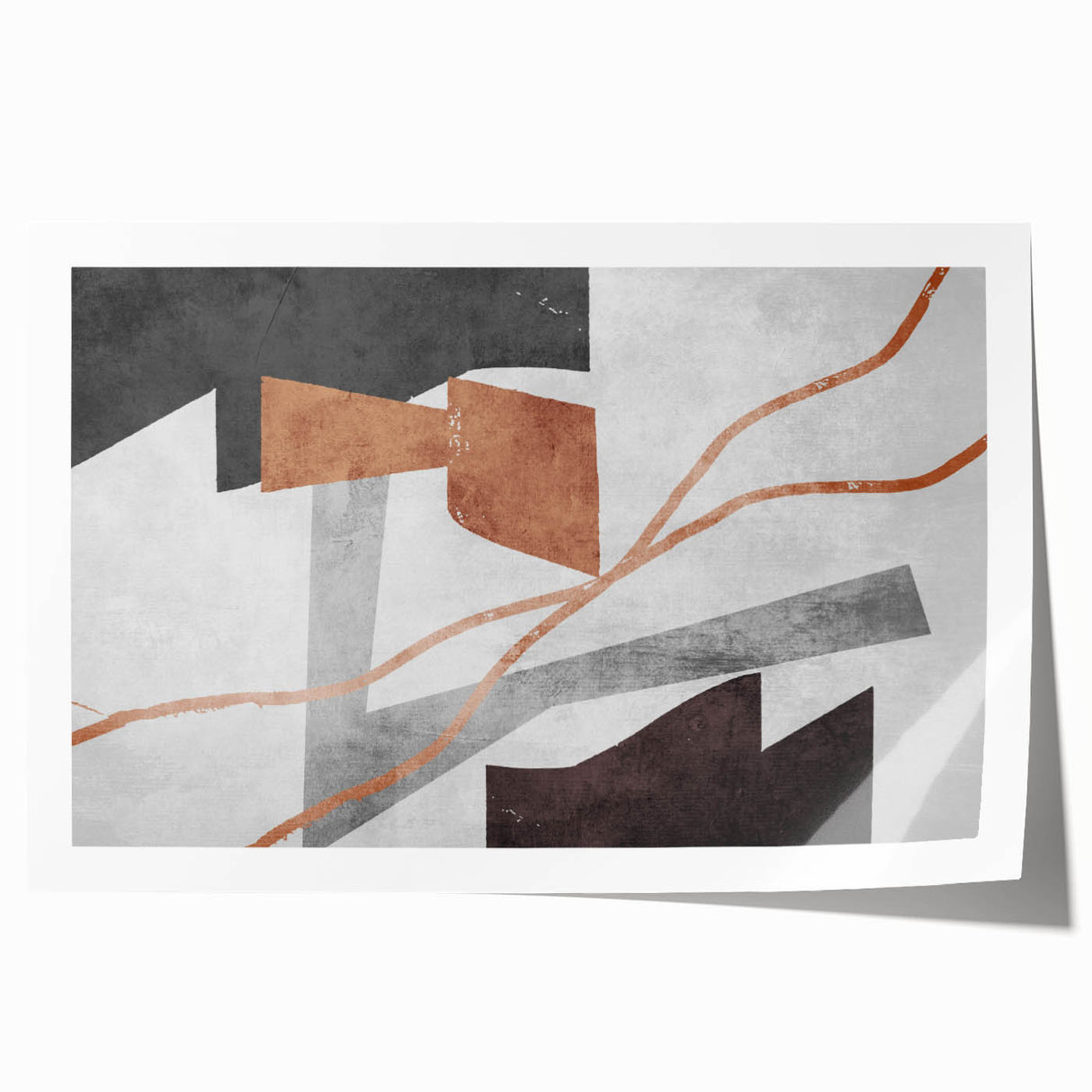 Neutral Abstract Prints in Brown – Earthen Harmony Modern Artwork