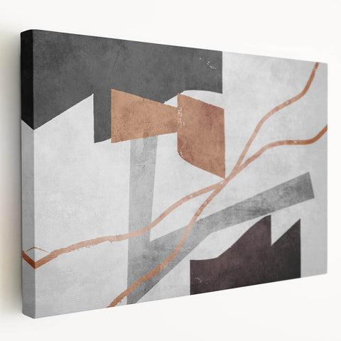 Neutral Abstract Prints in Brown – Earthen Harmony Modern Artwork