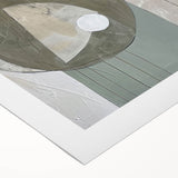 Abstract Geometric Framed Art – Modern Minimalist Black & Beige Print