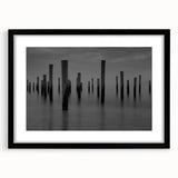 Modern Art Prints – Moody Black & White Minimalist Seascape