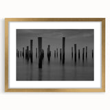 Modern Art Prints – Moody Black & White Minimalist Seascape