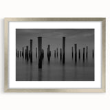 Modern Art Prints – Moody Black & White Minimalist Seascape