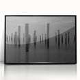 Modern Art Prints – Moody Black & White Minimalist Seascape