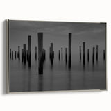 Modern Art Prints – Moody Black & White Minimalist Seascape