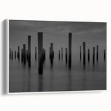 Modern Art Prints – Moody Black & White Minimalist Seascape