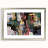 Moody Modern Wall Art – Textured Abstract Painting in Green & Gold