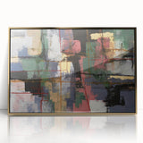 Moody Modern Wall Art – Textured Abstract Painting in Green & Gold