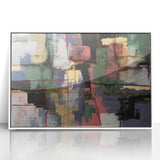 Moody Modern Wall Art – Textured Abstract Painting in Green & Gold