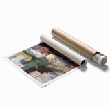 Moody Modern Wall Art – Textured Abstract Painting in Green & Gold