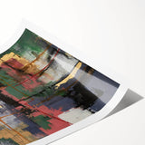 Moody Modern Wall Art – Textured Abstract Painting in Green & Gold