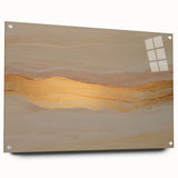 Neutral Abstract Prints – Beige & Gold Earthen Harmony Watercolor Art